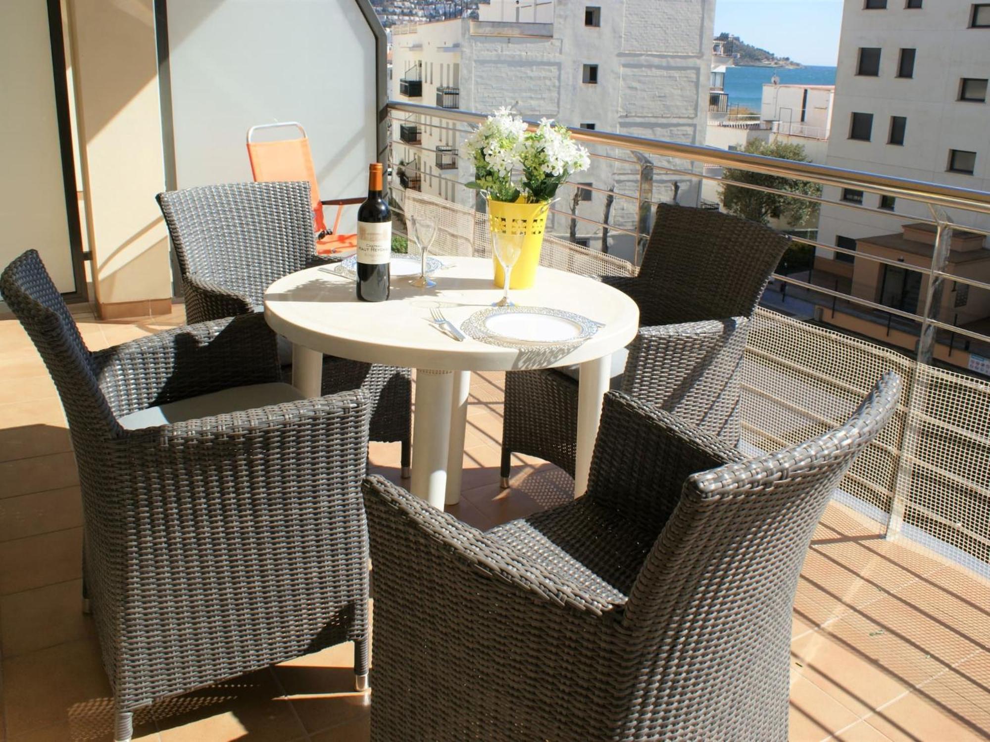 Apartamento En Roses A 2 Min De La Playa Con Vistas Al Mar Av-18 خيرونا المظهر الخارجي الصورة